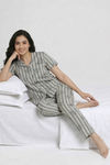 Zivame Knit Cotton Pyjama Set - Ultimate Grey — thumbnail 1